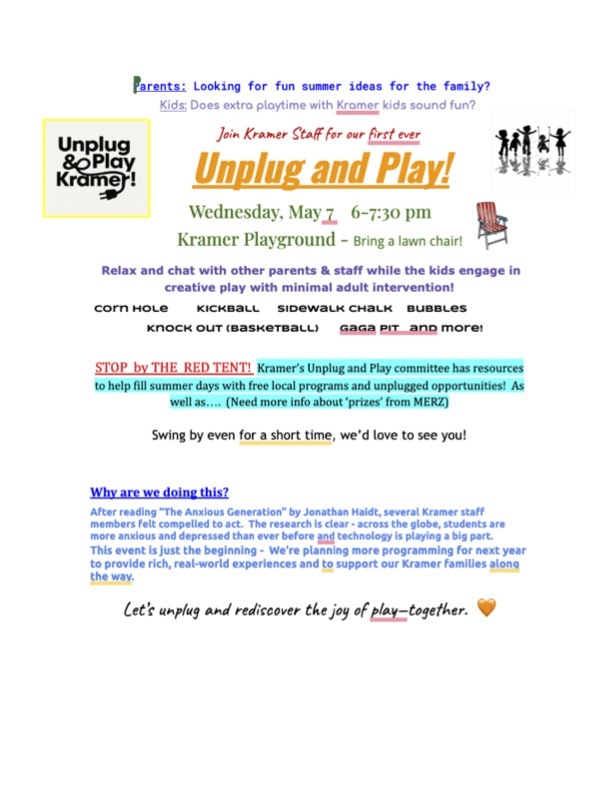 Unplug & Play Event May 7 flyer